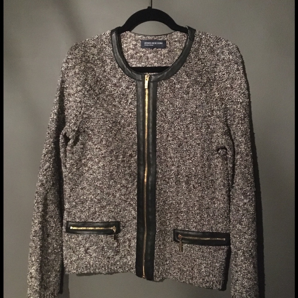 Jones New York Signature tweed cardigan🖤
